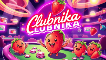 иллюстрация для онлайн казино, фон для казино "Клубника"